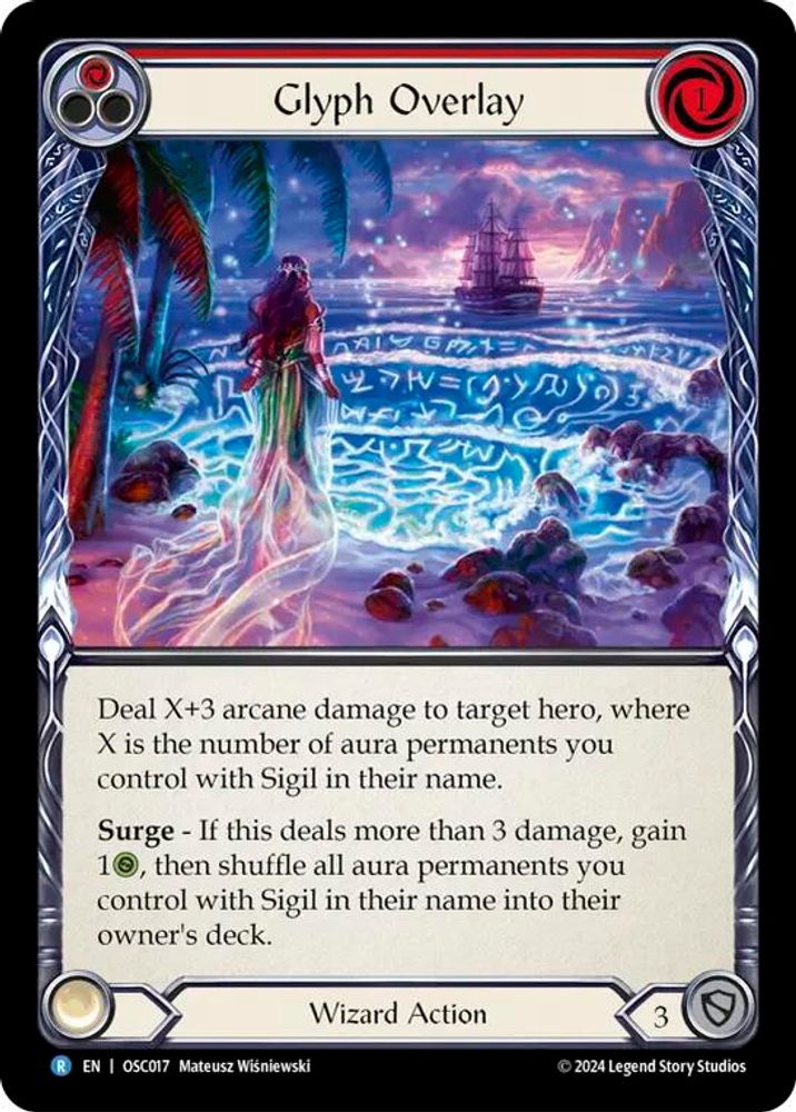 Glyph Overlay (Red), Standard, front