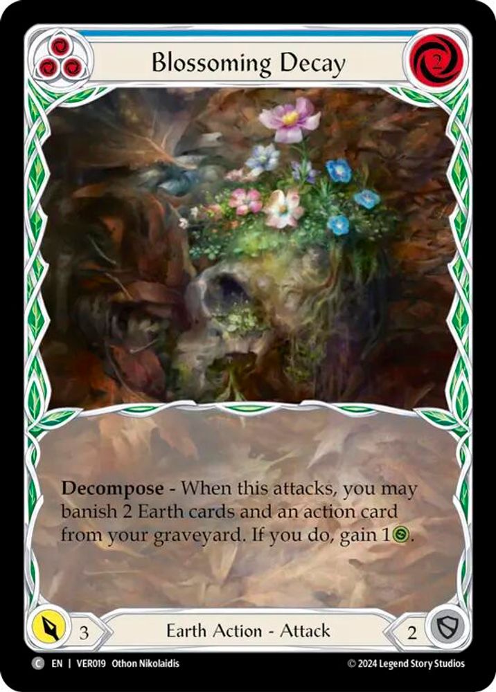 Blossoming Decay (Blue), Standard, front