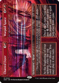 Charred Foyer // Warped Space (Borderless), Duskmourn: House of Horror