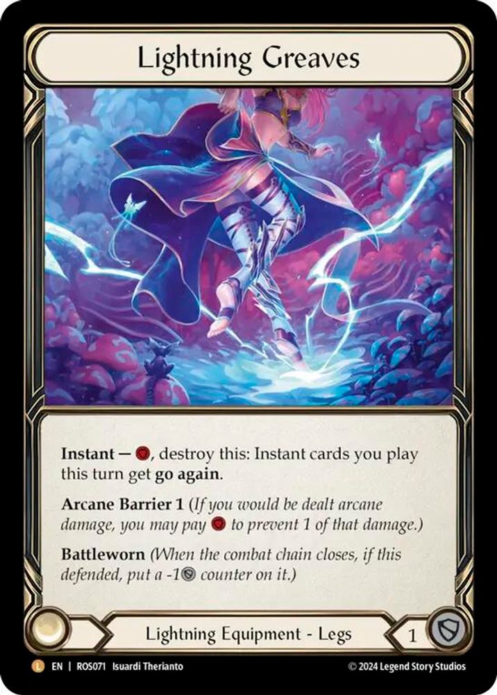 Lightning Greaves, Cold-foil, front