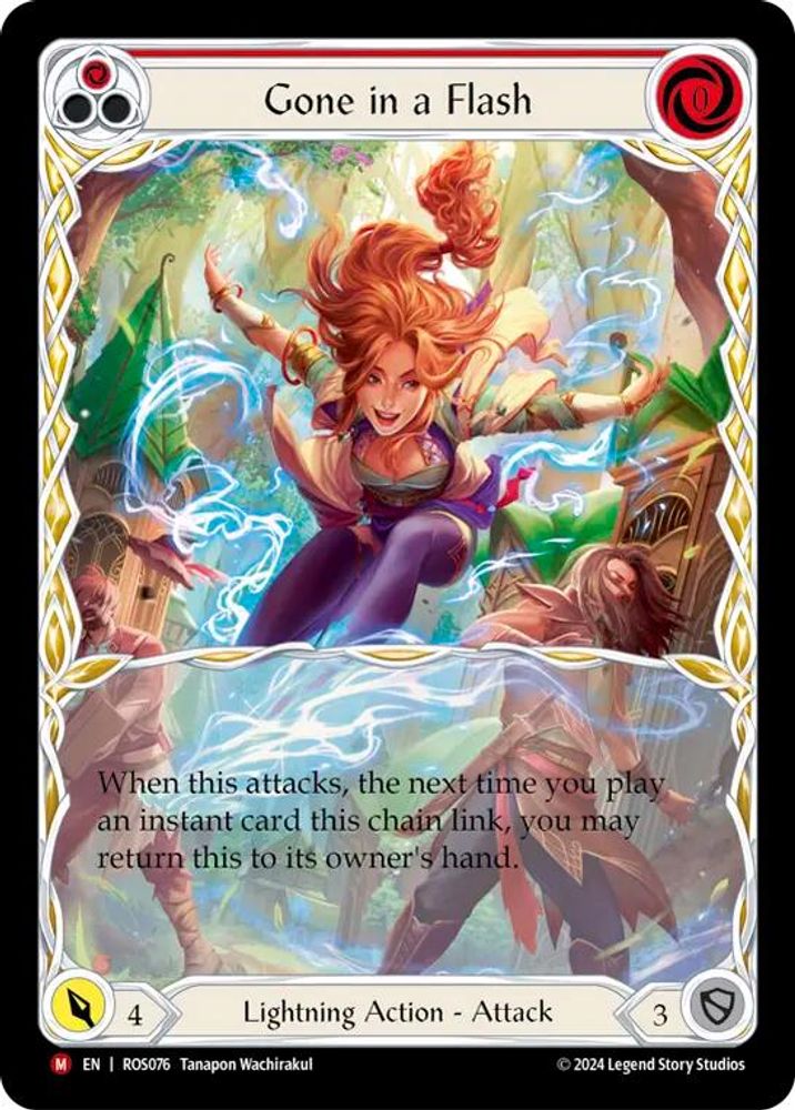 Gone in a Flash (Extended Art), Rainbow-foil, front
