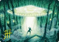 Unidentified Hovership Art Card (Gold-Stamped Signature), Art Series: Duskmourn: House of Horror
