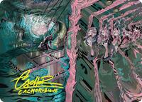 Mirror Room // Fractured Realm Art Card (Gold-Stamped Signature), Art Series: Duskmourn: House of Horror