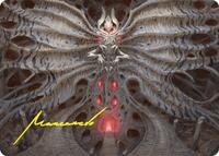 Valgavoth, Terror Eater Art Card (Gold-Stamped Signature), Art Series: Duskmourn: House of Horror