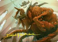 Bedhead Beastie Art Card (Gold-Stamped Signature), Art Series: Duskmourn: House of Horror