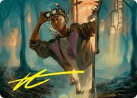 House Cartographer Art Card (Gold-Stamped Signature), Art Series: Duskmourn: House of Horror