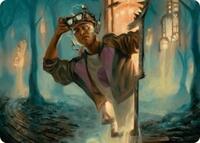 House Cartographer Art Card, Art Series: Duskmourn: House of Horror