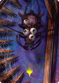 Spider Art Card (Gold-Stamped Planeswalker Symbol), Art Series: Duskmourn: House of Horror