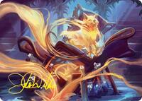 Inquisitive Glimmer Art Card (Gold-Stamped Signature), Art Series: Duskmourn: House of Horror
