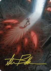 Fear My Authority Art Card (Gold-Stamped Signature), Art Series: Duskmourn: House of Horror