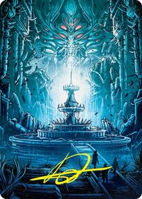 Island Art Card (Gold-Stamped Signature), Art Series: Duskmourn: House of Horror