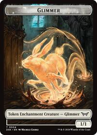 Glimmer // Spirit (0006) Double-Sided Token, Duskmourn: House of Horror