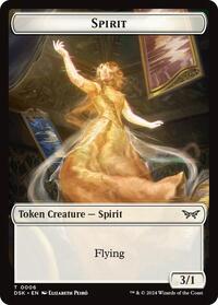 Spirit (0006) // Manifest Double-Sided Token, Duskmourn: House of Horror