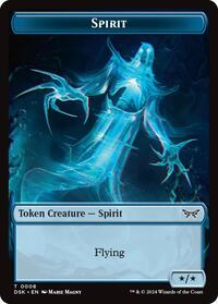 Spirit (0008) // Manifest Double-Sided Token, Duskmourn: House of Horror