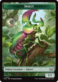Insect (0010) // Manifest Double-Sided Token, Commander: Duskmourn: House of Horror