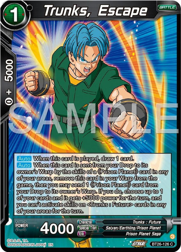 Trunks, Escape, Standard, front