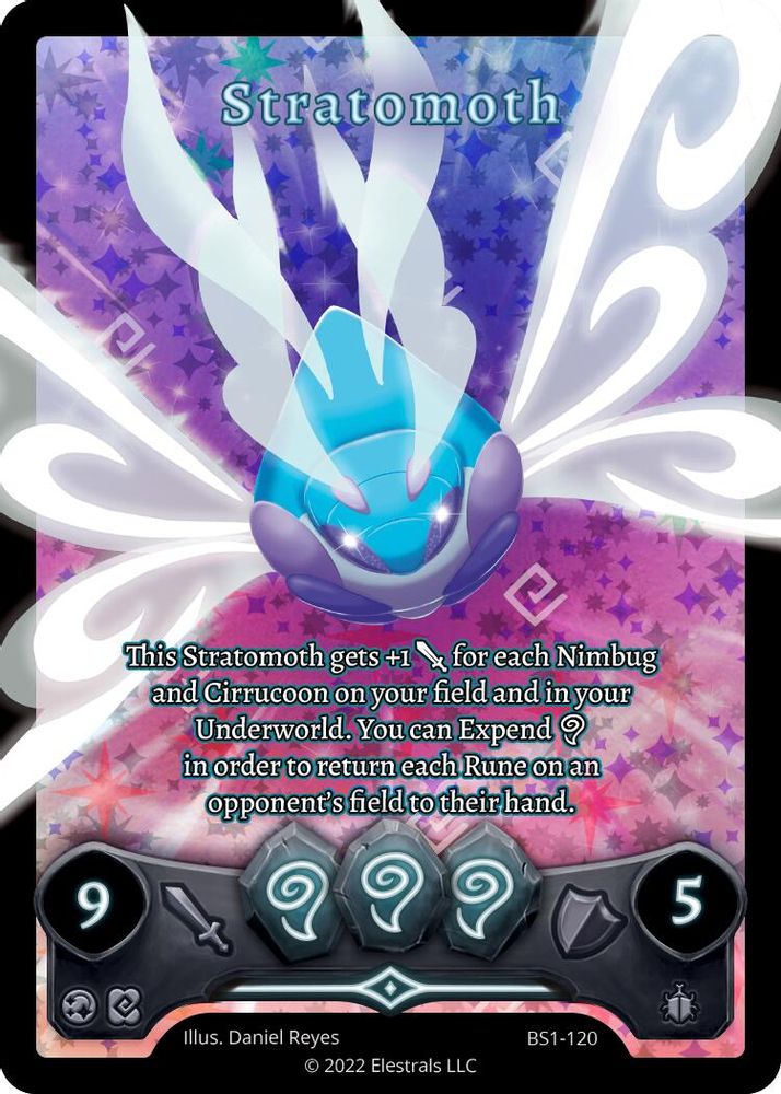Stratomoth (Full Art), Holo, front
