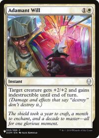 Adamant Will, The List Reprints