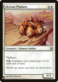 Akroan Phalanx, The List Reprints