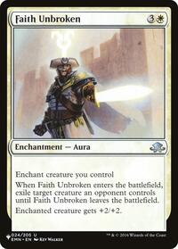 Faith Unbroken, The List Reprints