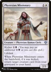 Phyrexian Missionary, The List Reprints