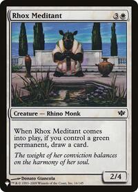 Rhox Meditant, The List Reprints