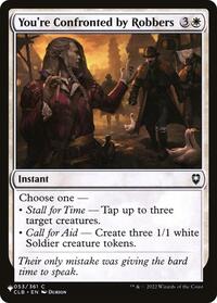 You're Confronted by Robbers, The List Reprints