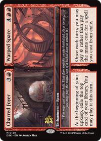 Charred Foyer // Warped Space, Prerelease Cards