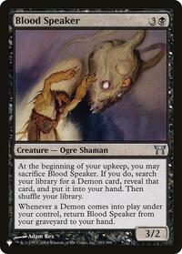 Blood Speaker, The List Reprints