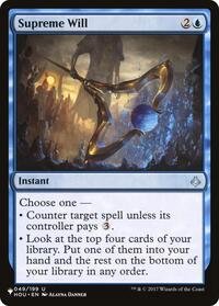 Supreme Will, The List Reprints