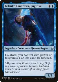 Tetsuko Umezawa, Fugitive (DOM), The List Reprints
