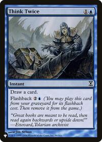 Think Twice, The List Reprints