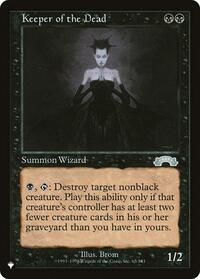 Keeper of the Dead, The List Reprints