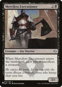 Merciless Executioner, The List Reprints