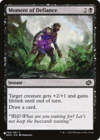 Moment of Defiance, The List Reprints