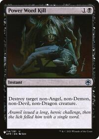 Power Word Kill, The List Reprints