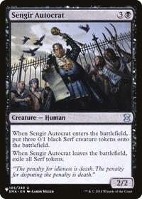 Sengir Autocrat, The List Reprints