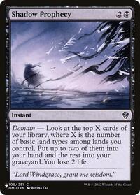 Shadow Prophecy, The List Reprints