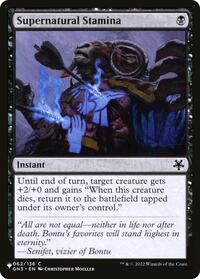 Supernatural Stamina, The List Reprints