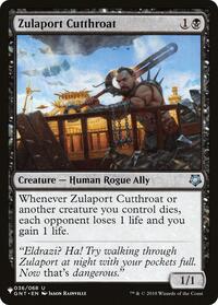 Zulaport Cutthroat, The List Reprints