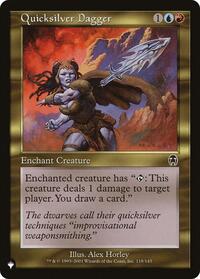 Quicksilver Dagger, The List Reprints