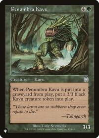 Penumbra Kavu, The List Reprints
