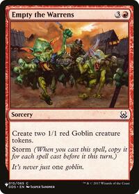Empty the Warrens, The List Reprints