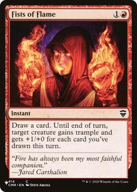 Fists of Flame (CMR), The List Reprints