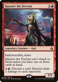 Hazoret the Fervent, The List Reprints