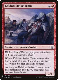 Keldon Strike Team, The List Reprints