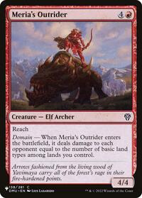 Meria's Outrider, The List Reprints