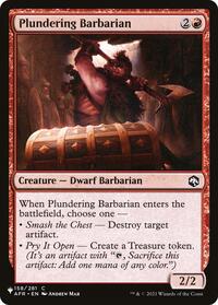 Plundering Barbarian, The List Reprints