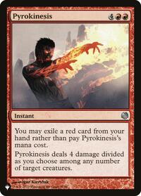 Pyrokinesis, The List Reprints