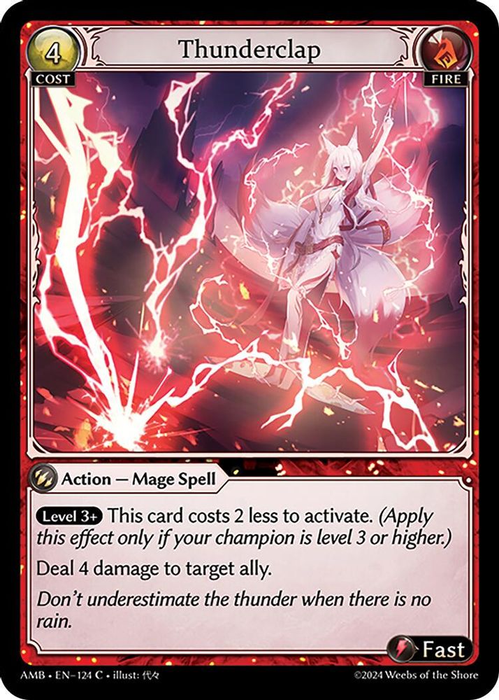 Thunderclap, Standard, front